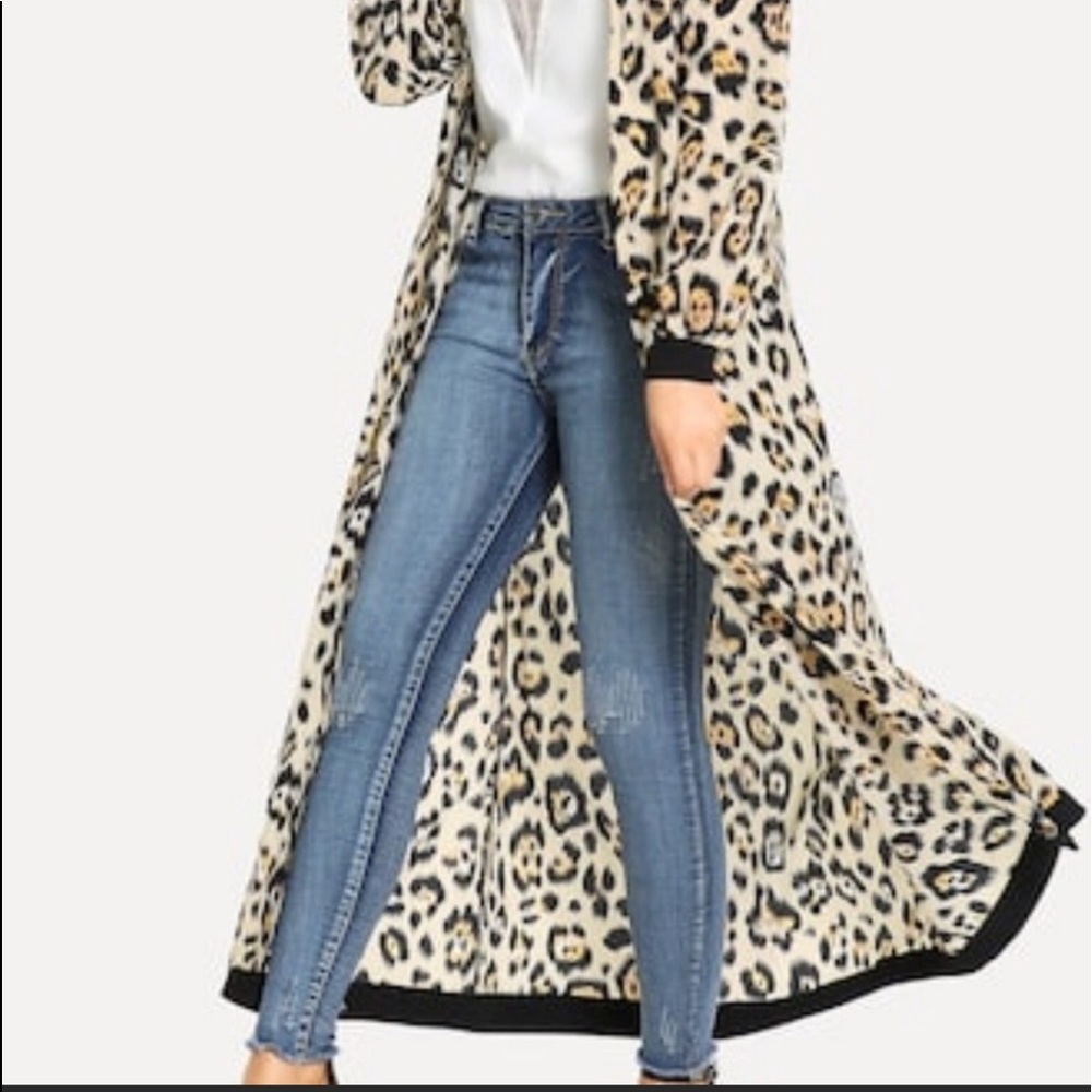 ✨Belted kimono! Women’s leopard. Chic  long duster - Picture 7 of 8